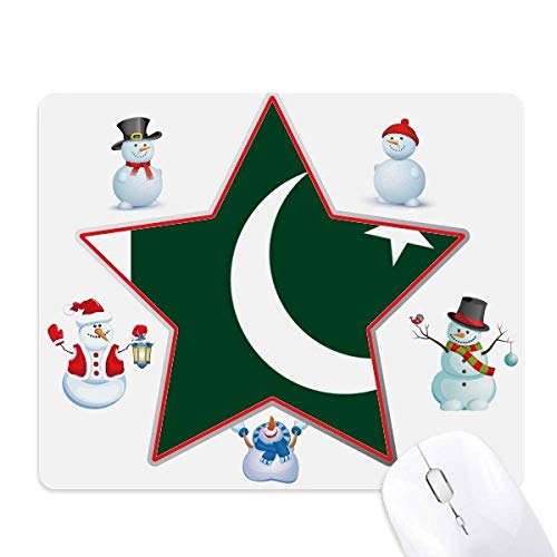 Tapis de souris Pakistan et bonhomme de neige pour bureau