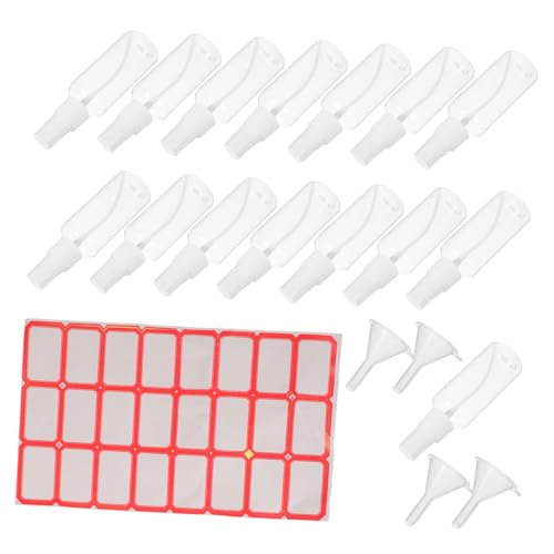 VICASKY Spray Bottle in Plastica Trasparente Nebulizzatore Fine Ricaricabile con Imbuto e Etichette Bottiglie Vuote Portatili per Essenziali Styling e Pulizia Casa