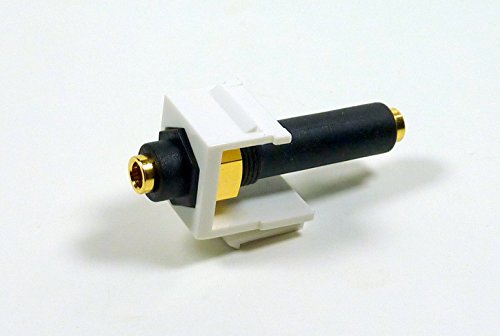Conector Jack 3.5mm hembra keystone blanco para placa modular de pared inline