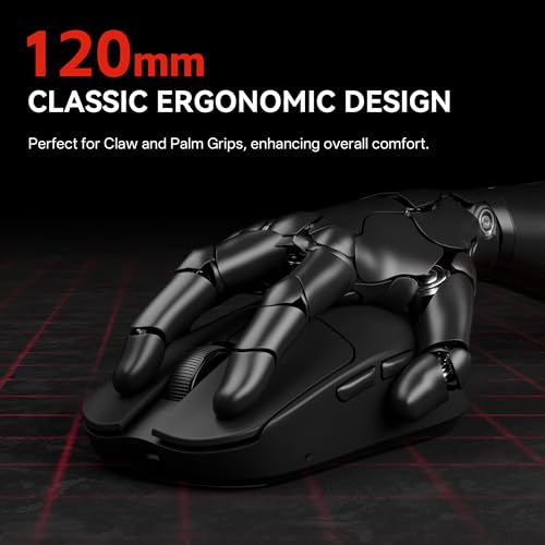 Image of ATK VXE MAD R+ Wireless Gaming Mouse, PAW3395 Sensor, DPI up to 26,000, 42g Lightweight, 150 Hr Battery Life, Smooth Ice-Feeling Coating, Dual-Mode 2.4G /Wired - Black