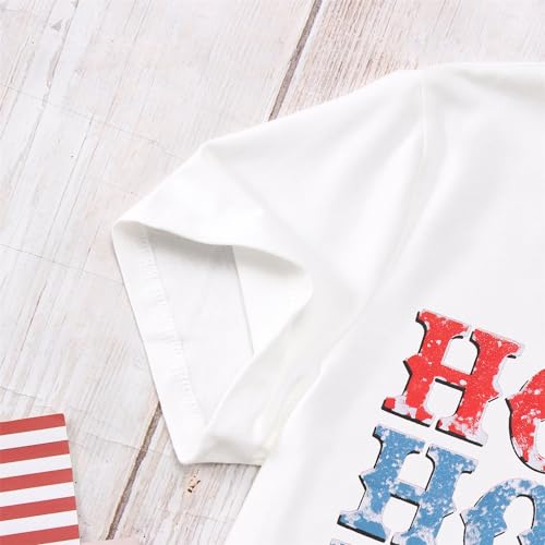 KEKEMI Boys Girls 4th of July Howdy Tee Shirt Independence Day USA Patriotic Tops American Western Style Short Sleeve T-Shirt4