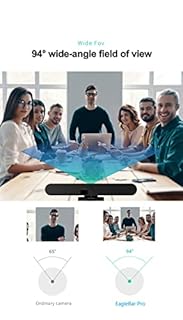 Matosio EagleBar Pro2 Videocamera per Videoconferenza, 4K ePTZ AI Face Tracking Camera, Altoparlante per Conferenza e Microfono, con Telecomando, Compatibile con Zoom/MS Teams o OBS Streaming