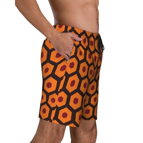 Shining Overlook Print Men's Beach Pants Lightweight Quick-Dry Swim Pants with Mesh Lining for Men3