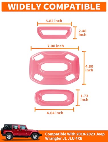 image for Savadicar Pink Interior Accessories - Dome Light Trim Set for 2018-202
