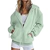 Womens Zip Up Hoodies Long Sleeve Oversized Sweatshirts Y2K Coats Front Pockets Fall Outfits Lightweight Jackets Fashion Outerwear #3