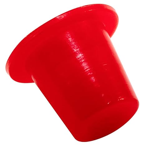 Caplugs T-8X T Series, Plastic Tapered Cap and Plug, Red LD-PE, Protective Closures, Dust & Moisture Seals, MIL Spec, SAE Fittings, EZ Remove, Cap OD 0.613 x Plug ID 0.755, Pack of 200 (99394282)