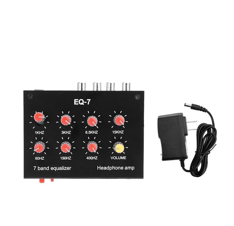 Hi-Fi 7-Band EQ Audio Amplifier with Bass/Mid/Treble Control Preamp & Headphone Amp EQ7?US Plug?