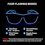 YouRfocus Wireless Led Light up Glasses 2 Pack Glow in The Dark Neon Rave Glasses for Rave Party, EDM, Halloween, Christmas (Blue + Pink) - Image 4