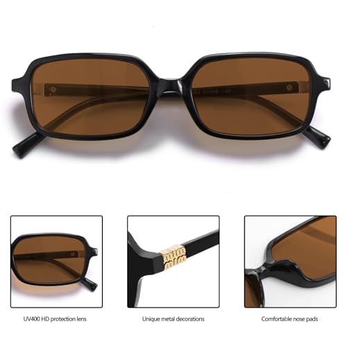 Retro Sunglasses for Women Men 90s Small Rectangular Sun Glasses Vintage Cute Narrow Trendy Sunnies4