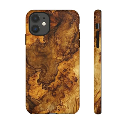 Coque rigide iPhone 11 marron brillante pour une protection élégante au quotidien
