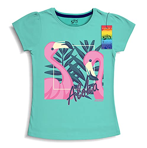 Image of minicult Girls Half sleeeves Cotton Tshirt with Cute Prints and Colorfull (Unicorn)(Pack of 3)