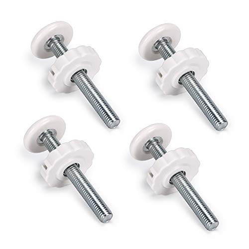 Sumnacon 4 pcs Filetées de Broche Tiges Pression pour Barrière d’Escalier (blanc) Cover