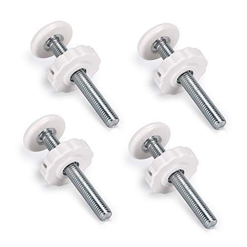 Sumnacon 4 pcs Filetées de Broche Tiges Pression pour Barrière d’Escalier (blanc)