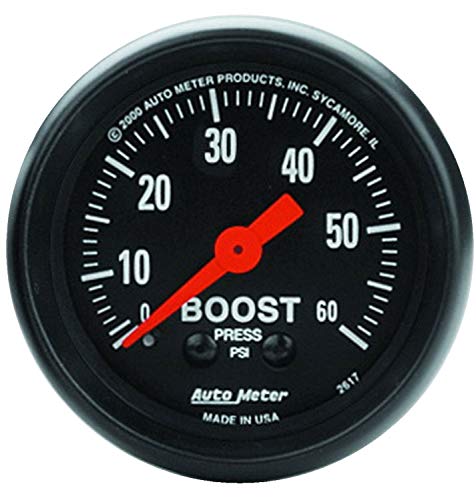AUTO METER 2617 Z-Series Mechanical Boost Gauge, 2.3125 in.