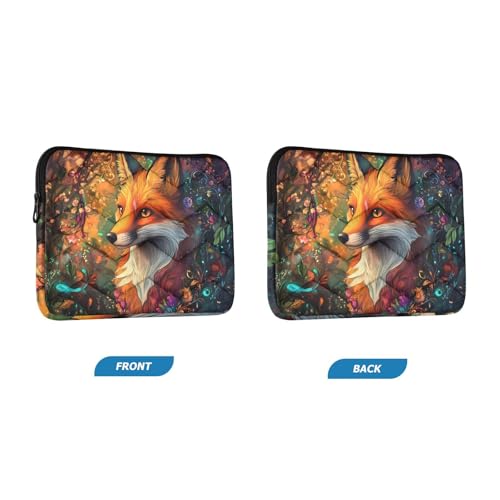 Funda portátil vintage Fox naranja tamaño grande miniatura 2