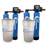 LFS CLEANTEC IWD 10000 - Doppio addolcitore per 20-30 persone, acqua continua senza pausa di rigenerazione, fino a 6,1 m³/h, kit di collegamento incluso