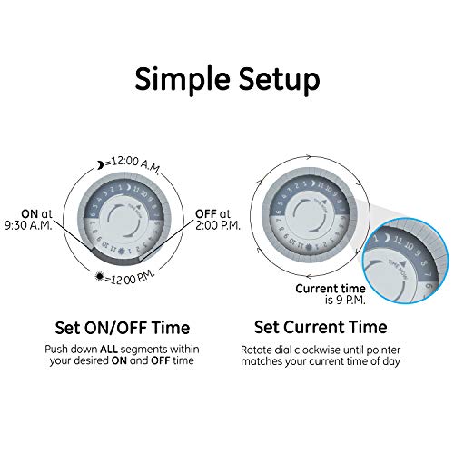GE Heavy-Duty Mechanical Box Timer Switch, Metal, Tamper Resistant, Voltage, 120, 240, 277, NEMA 3R-Rated, Indoor, Ideal for Pool Pumps, Water Heaters, Outdoor Lights, 46536, 24-Hour Universal VAC - Thumbnail 5