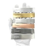 6PCS High Purity Metal Strips Set, Uncoated Metal Sheet Blanks, 100x20x1mm, Raw Material for Electrode Plate, Material Comparison, DIY Craft, Metal Processing