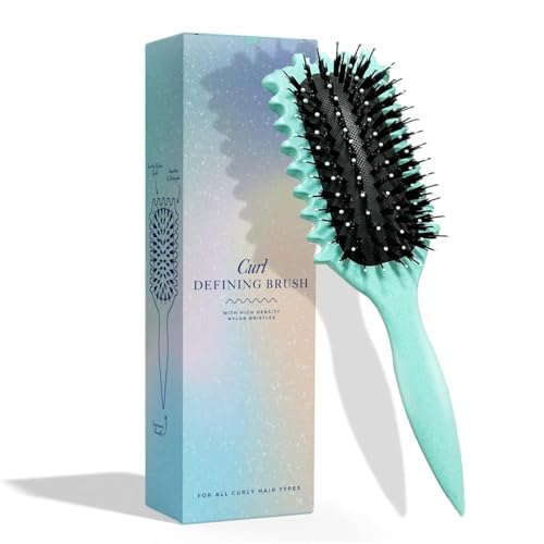 Brosse de définition des boucles, 1 brosse de coiffage pour boucles,brosse à cheveux bouclés pour démêler, peigner, façonner et définir les