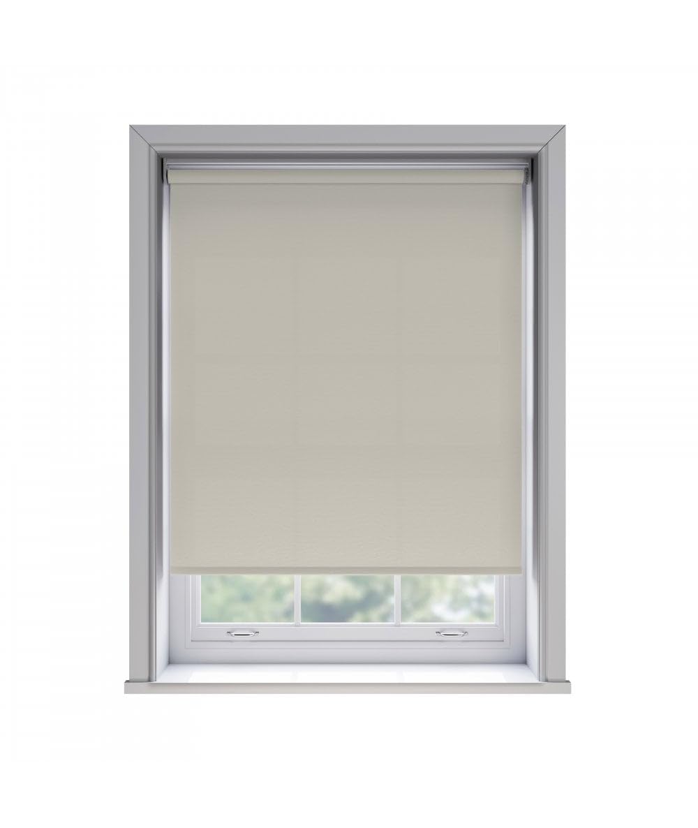 Rackhams Light No Drill Oyster Thermal Blackout Roller Blind (170Cm Drop) - 85Cm