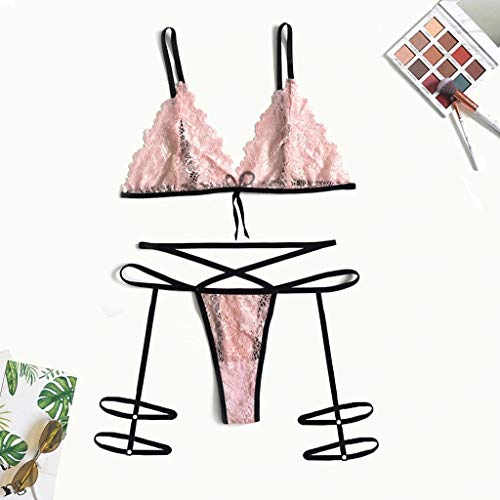 Fantasia Erótica Lingerie Sexy Conjunto Calcinha E Sutiã Sensual CJ1046 (XXG)