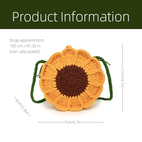 Sunflower Crochet Bag, Women's Crochet Bag, Crochet Flower Bag, Woven Crochet Tote Bag for Girls Mesh Beach Bags3
