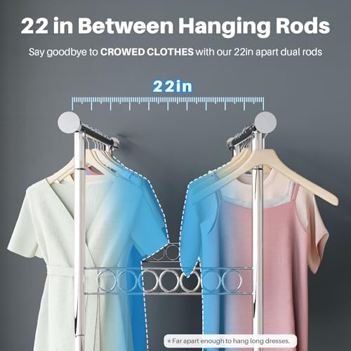 Hokeeper CR-D002 Double Clothing Garment Rack thumb #3