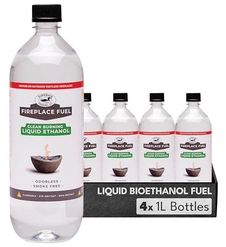 Superior Trading Co. Liquid Bioethanol Fuel for Tabletop Fire Pit,