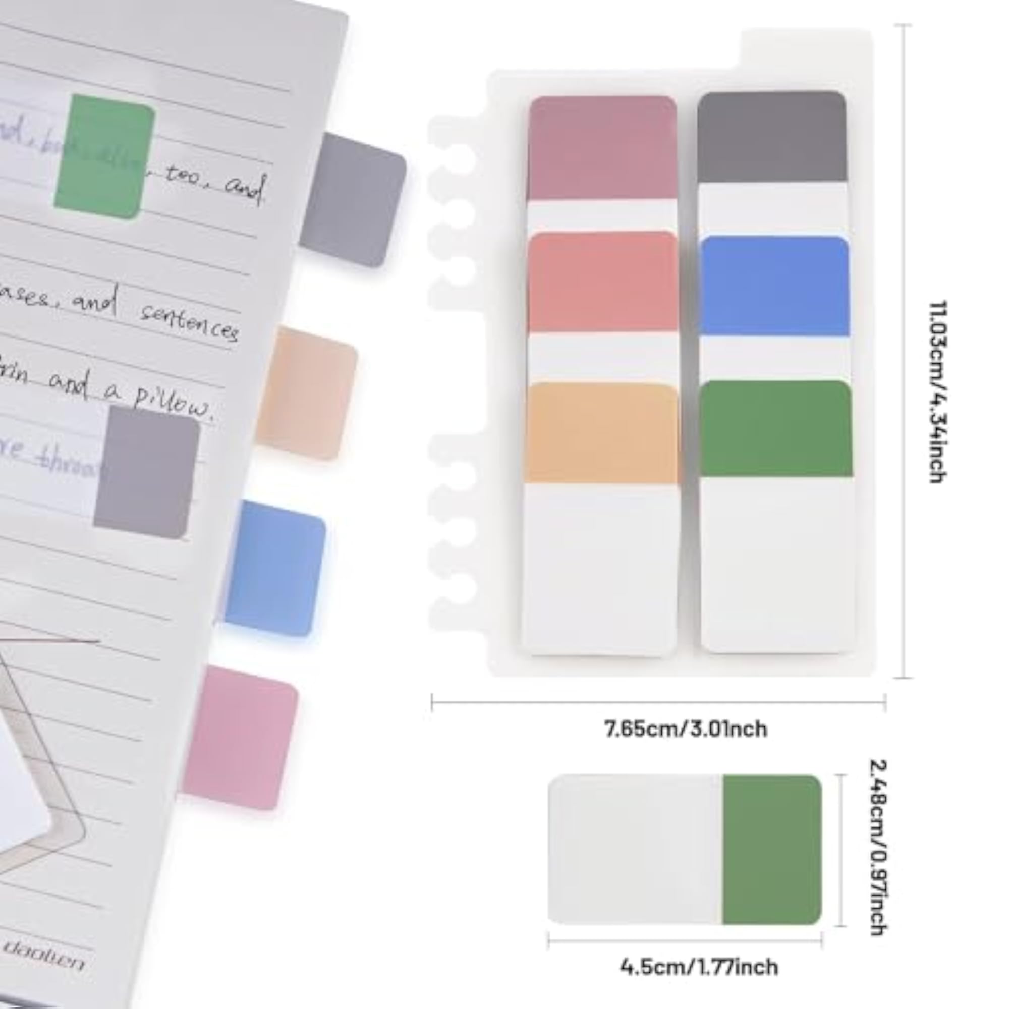 60 Pieces Sticky Index Tabs, Morandi Page Markers