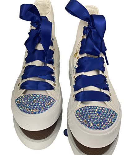Sweet 16 Blue and Gold Sneakers- Custom Quinceanera Shoes- Tennis mis 16 -Regalos de 16 (9)
