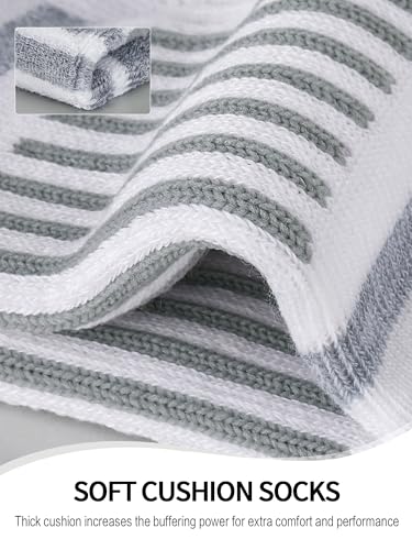 Image of Airacker Athletic Quarter Socks with Cushion Running Ankle Socks for Men Women 6 Pairs