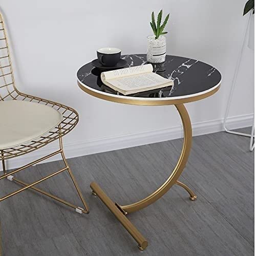 Table basse canapé compacte en métal blanc avec plateau de 55cm - 5