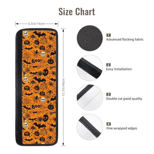 Image of Halloween Refrigerator Door Handle Covers Set of 2, Boo Bats Gifts for Women, Neoprene Fridge Door Handle Covers Protector for Fridge Dishwasher Appliance Halloween Decorations Indoor Kitchen