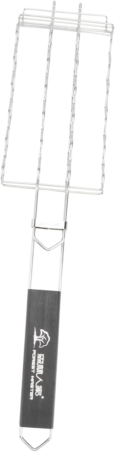 Stainless Steel Barbecue Tool Grilling Basket Meat Grilling Net for Outdoor Grills