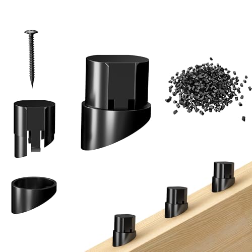 Connecteurs de balustre noirs pour renover une rampe d'escalier de terrasse
