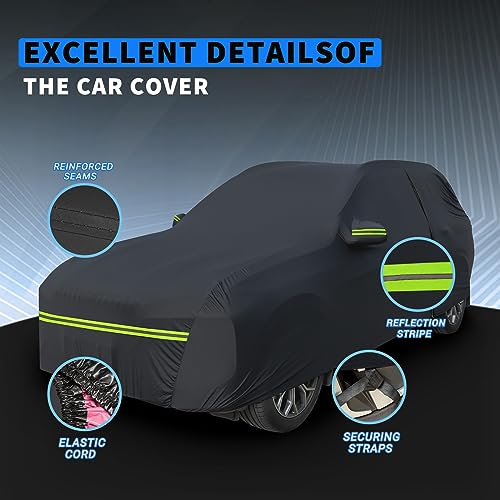 Image of Waterproof Car Cover for Dodge Challenger Ultra Light Easy to Install All-Weather Protection,with Zipper Door
