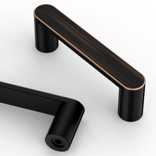 Image of Asidrama 10 Pack 3 Inch(76mm) Oil Rubbed Bronze Kitchen Cabinet Handles, Cabinet Pulls Kitchen Cabinet Hardware Cupboard Handles Drawer Pulls 3644