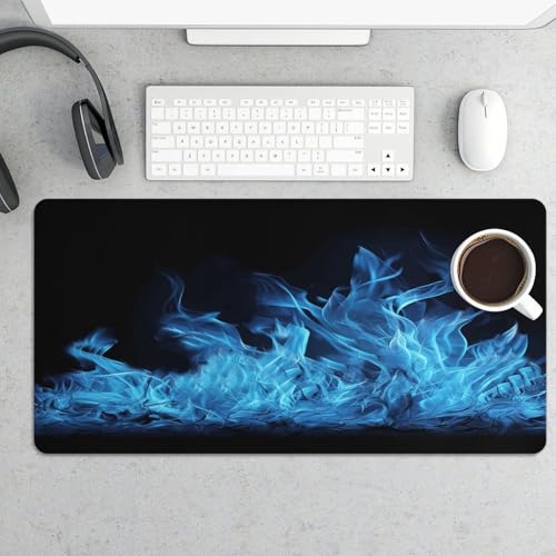Blue Flame Desk Pad Grande de Goma 60x30 cm miniatura 5