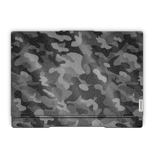 Glossy Glitter Laptop Skin Compatible with Lenovo Legion 5 Gaming Laptop (15IRX9) 2024 - Black Camo - Premium 3M Vinyl Protective Wrap Decal Cover - Easy to Apply | Crafted in the USA