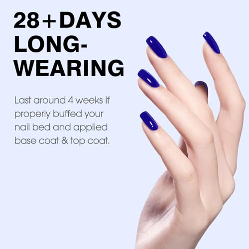 Image of CANNI 9ml Royal Blue Gel Nail Polish, High Gloss UV LED Soak Off Gel