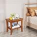 Teak Wood Shower Bench Stool with Storage Shelf, Wooden Waterproof Bathroom Spa Bathing Teak Shower Stool with Non-Slip Feet Gadget 2024 for Indoor or Outdoor Shower Chair Seat Organizer
