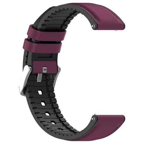 Image of ACM Watch Strap Leather Silicone 22mm compatible with Noise Noisefit Halo 2 Smartwatch Belt Luxury Band