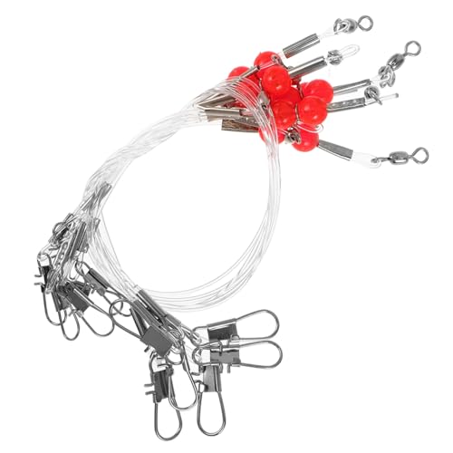 Totority Saltwater Freshwater Fishing Leaders 6 Pack Lure Leaders Wire Swivels Snap High Strength Durable for Bait Hooks