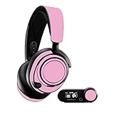 MightySkins Skin Compatible with SteelSeries Arctis Nova Pro - Solid Pink | Protective, Durable, and Unique Vinyl Decal wrap Cover | Easy to Apply, Remove, and Change Styles | Made in The USA