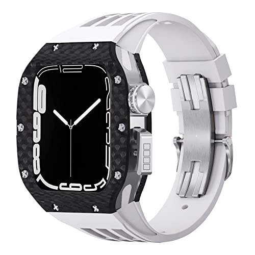 Kit modification fibre de carbone luxe pour boîtier Apple Watch 45mm iwatch 8