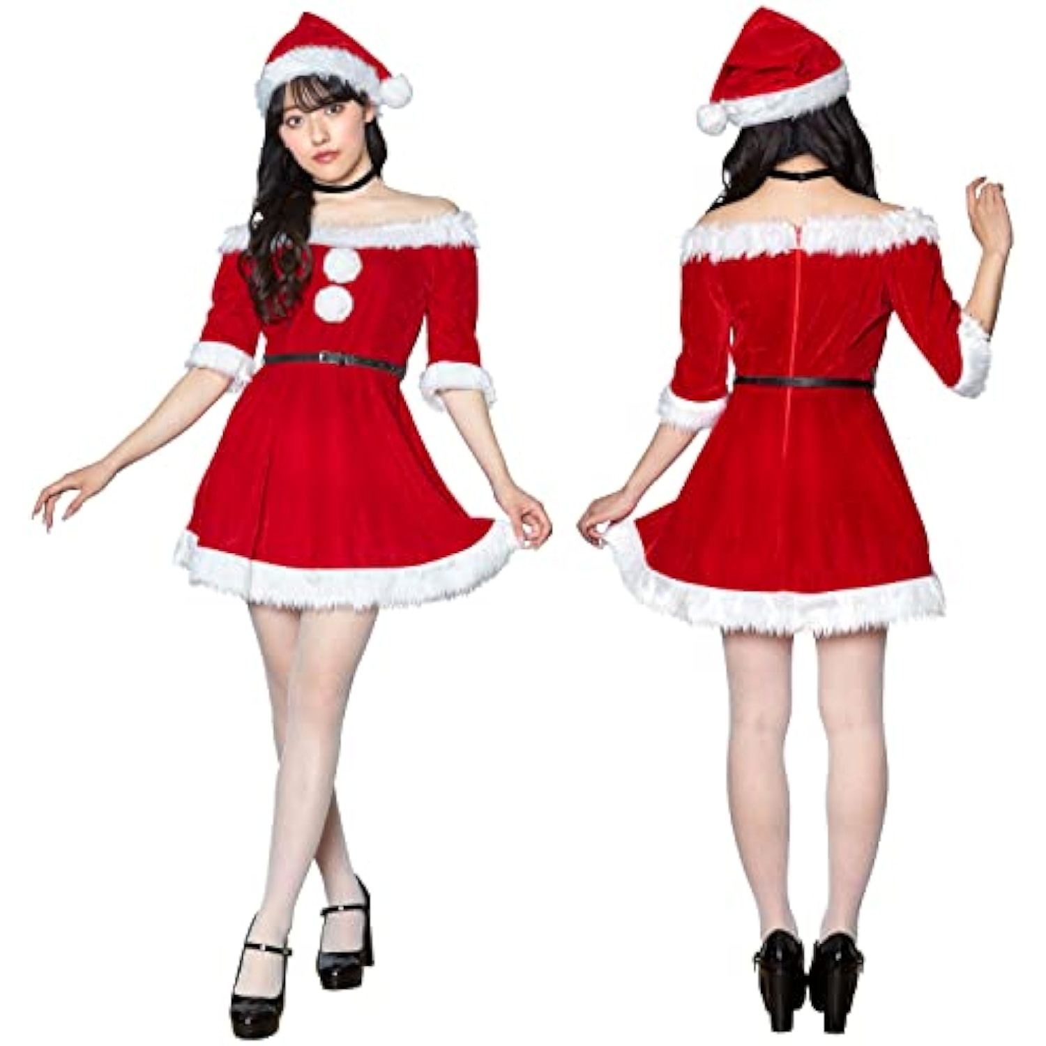 クリアストーン(Clearstone) ミミノエル コスプレ クリスマス 2WAYスリーブサンタ レディース レッド 詳細画像4