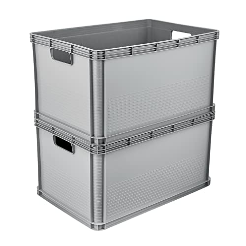 keeeper Transportbox, Stapelbar, Polypropylen, 64 l, Robert, Nordic Grey