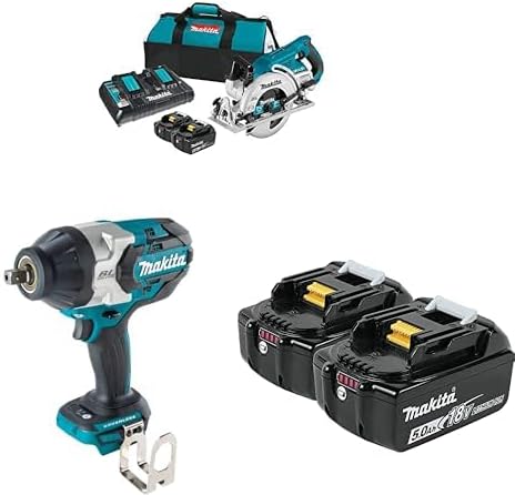 Makita 36V 7-1/4" Circular Saw & 18V 1/2" Impact Wrench Kit with (2) 5Ah Batteries