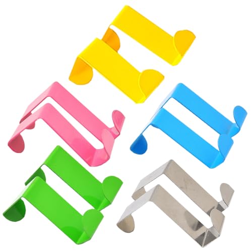Angoily 10 Ganchos Colgadores para Puerta de Armario de Acero Inoxidable Gancho en Z para Colgar Ropa y Accesorios Diseño sin Costuras Color Aleatorio Ahorro de Color Aleatorio