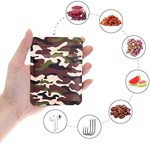 Aufew 60 PCS Ziplock Mylar Bags, 7.8 x 10.3cm Resealable Food Storage Bags Thicken Aluminum Foil Bags Food Safe Bags for Home Food Storage (Camouflage)